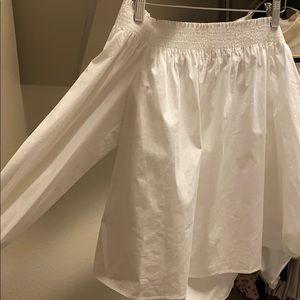 Off the shoulder white blouse